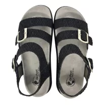 16031 -es női Dr Feet bőr papucs - fekete
