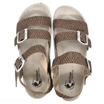 16031 -es női Dr Feet bőr papucs - sotet barna