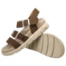 16031 -es női Dr Feet bőr papucs - sotet barna
