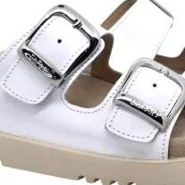 16033 -as női Dr Feet bőr papucs - feher