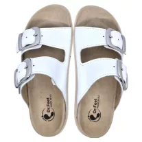 16033 -as női Dr Feet bőr papucs - feher
