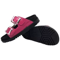 16033 -as női Dr Feet bőr papucs - pink