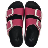 16033 -as női Dr Feet bőr papucs - pink