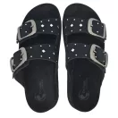16034 -es női Dr Feet bőr papucs - fekete 16034 -es női Dr Feet bőr papucs - fekete