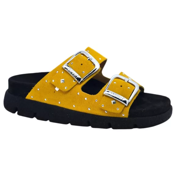 16034 -es női Dr Feet bőr papucs - mustar sarga 16034 -es női Dr Feet bőr papucs - mustar sarga