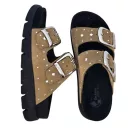 16034 -es női Dr Feet bőr papucs - vilagos barna 16034 -es női Dr Feet bőr papucs - vilagos barna