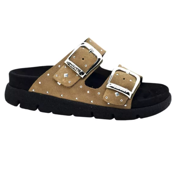 16034 -es női Dr Feet bőr papucs - vilagos barna 16034 -es női Dr Feet bőr papucs - vilagos barna