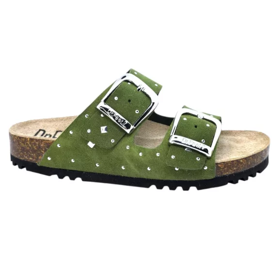 16034 -es női Dr Feet bőr papucs - zold 16034 -es női Dr Feet bőr papucs - zold