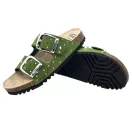 16034 -es női Dr Feet bőr papucs - zold 16034 -es női Dr Feet bőr papucs - zold