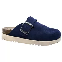 16202 -es női Dr Feet bőr papucs - sotet kek