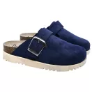 16202 -es női Dr Feet bőr papucs - sotet kek