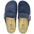 16202 -es női Dr Feet bőr papucs - sotet kek