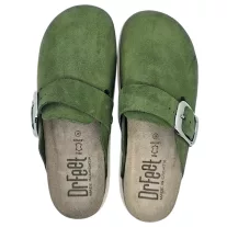 16202 -es női Dr Feet bőr papucs - zold
