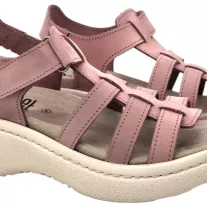 18000 -es női Dr Feet bőr papucs - puder rozsaszin