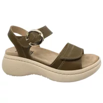 18004 -es női Dr Feet bőr papucs - barna