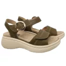 18004 -es női Dr Feet bőr papucs - barna
