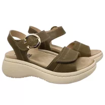 18004 -es női Dr Feet bőr papucs - barna