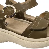 18004 -es női Dr Feet bőr papucs - barna