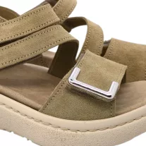 18007 -es női Dr Feet bőr papucs - vilagos barna