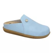   19000 -es női Dr Feet bőr papucs - vilagos kek - kivehető talpbetet