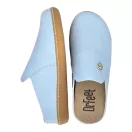 19000 -es női Dr Feet bőr papucs - vilagos kek - kivehető talpbetet