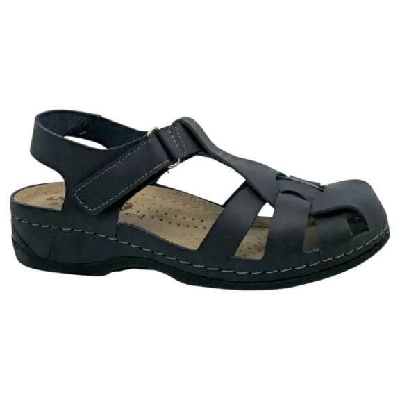 2018 -es női Dr Feet bőr szandal - fekete 2018 -es női Dr Feet bőr szandal - fekete