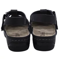2018 -es női Dr Feet bőr szandal - fekete