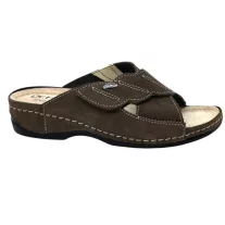 2085 -os női Dr Feet bőr papucs - sotet barna