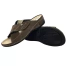 2085 -os női Dr Feet bőr papucs - sotet barna