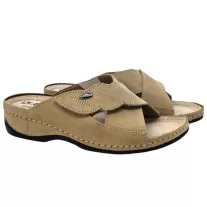 2085 -os női Dr Feet bőr papucs - vilagos barna