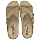 2085 -os női Dr Feet bőr papucs - vilagos barna 2085 -os női Dr Feet bőr papucs - vilagos barna