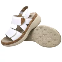 21002 -es női Dr Feet bőr papucs - feher