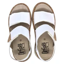 21002 -es női Dr Feet bőr papucs - feher