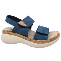 21002 -es női Dr Feet bőr papucs - kek