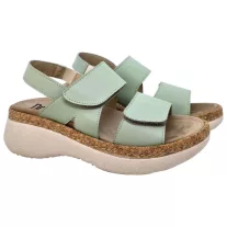 21002 -es női Dr Feet bőr papucs - menta zold