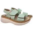 21002 -es női Dr Feet bőr papucs - menta zold