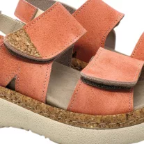 21002 -es női Dr Feet bőr papucs - narancssarga