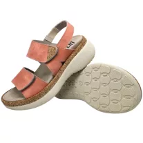 21002 -es női Dr Feet bőr papucs - narancssarga
