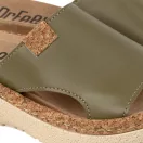 21005 -os női Dr Feet bőr papucs - oliva zold