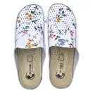 2106 -os női Dr Feet bőr papucs - feher virag