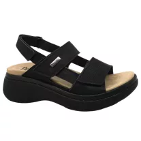 21007 -es női Dr Feet bőr papucs - fekete