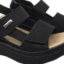 21007 -es női Dr Feet bőr papucs - fekete