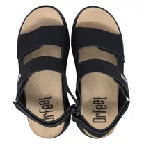 21007 -es női Dr Feet bőr papucs - fekete