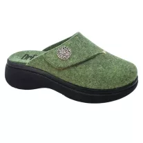 21008 -es női Dr Feet gyapju papucs - sotet zold