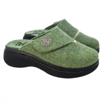 21008 -es női Dr Feet gyapju papucs - sotet zold