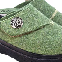 21008 -es női Dr Feet gyapju papucs - sotet zold