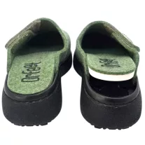 21008 -es női Dr Feet gyapju papucs - sotet zold