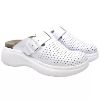 21010 -es női Dr Feet bőr papucs - feher