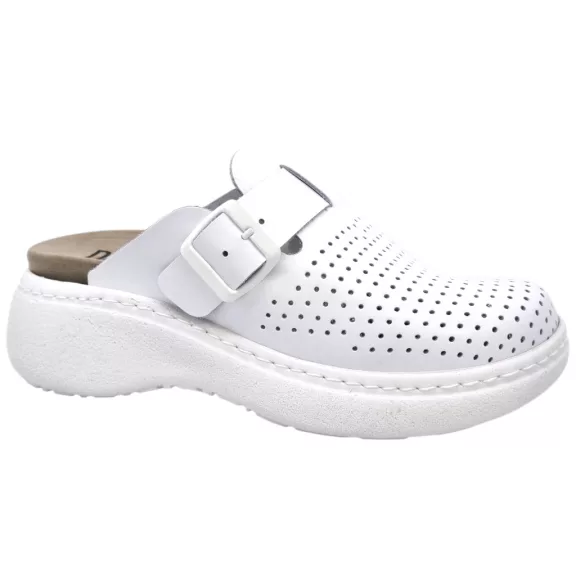 21010 -es női Dr Feet bőr papucs - feher 21010 -es női Dr Feet bőr papucs - feher