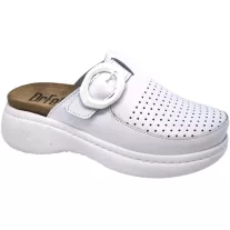 21011 -es női Dr Feet bőr papucs - feher